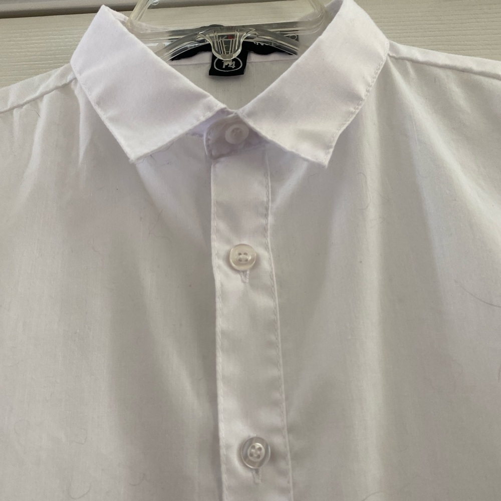Black n Bianco Long Sleeve White Dress Shirt, Boy's Size 14, Like New - Picture 2 of 7